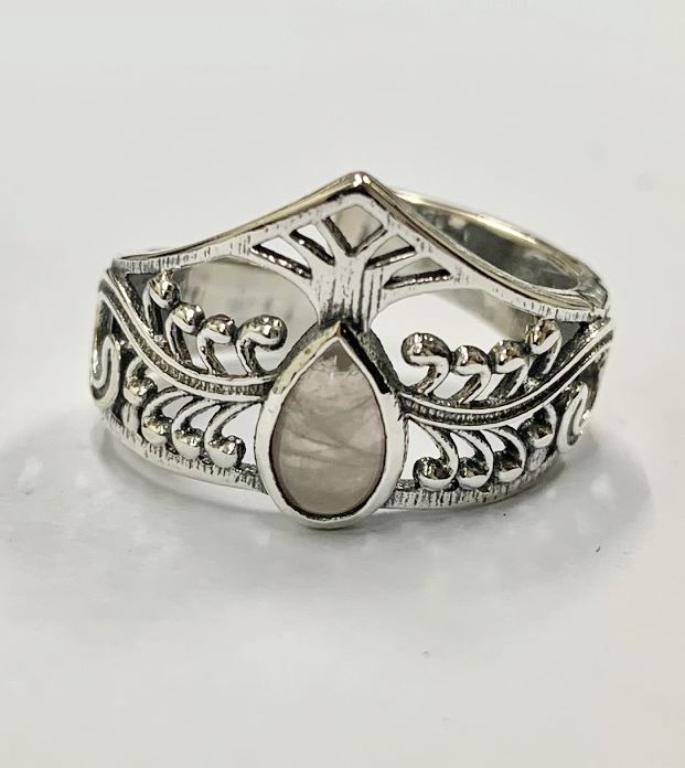 Teardrop Tiara Crystal Ring 09