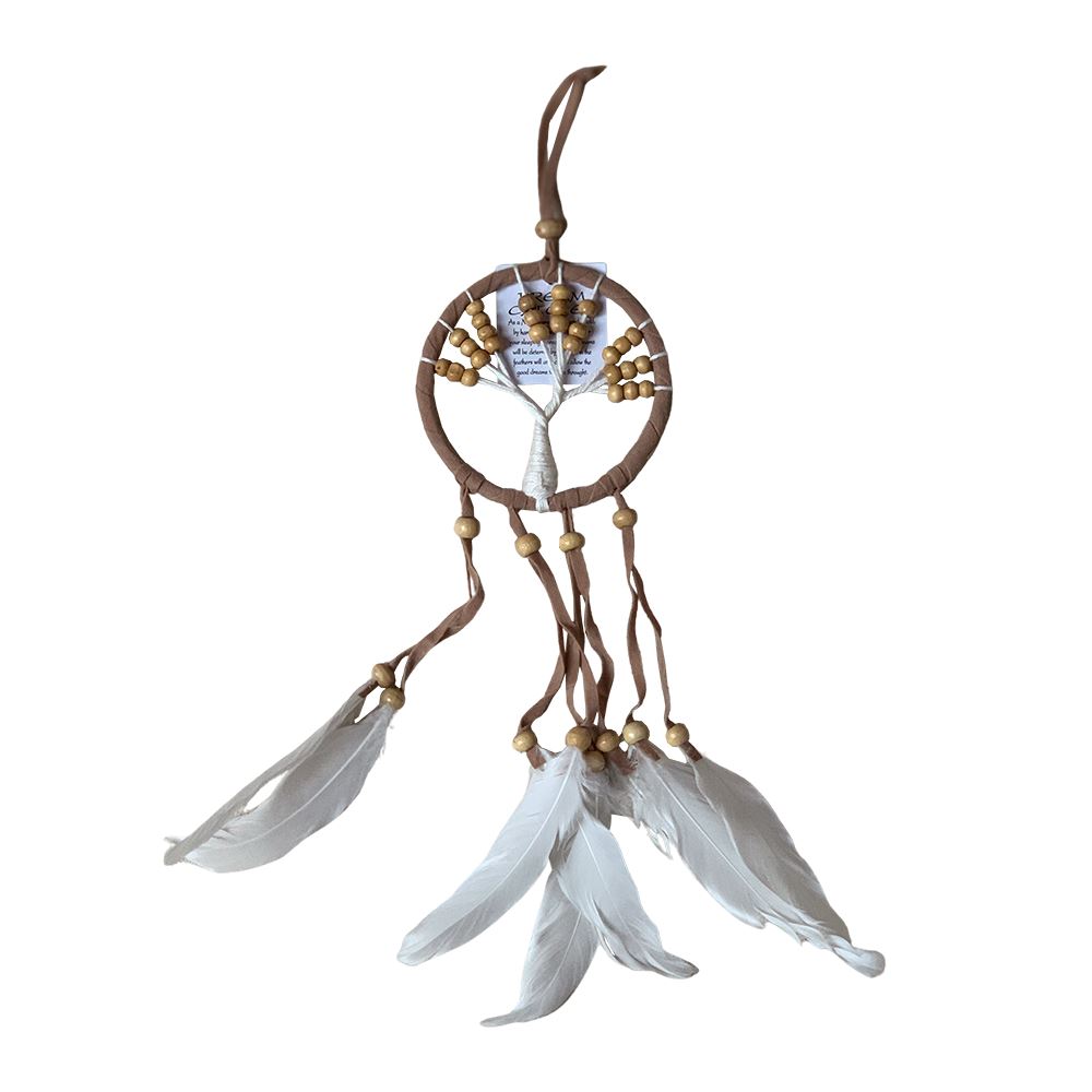 Tree of Life Dream Catcher, 9cm, Natural