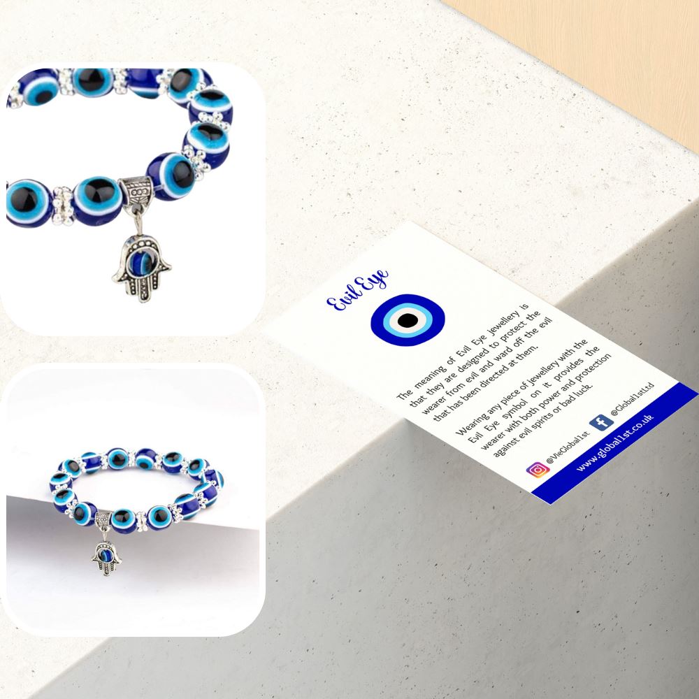Evil Eye & Hamsa Bracelet, Beaded