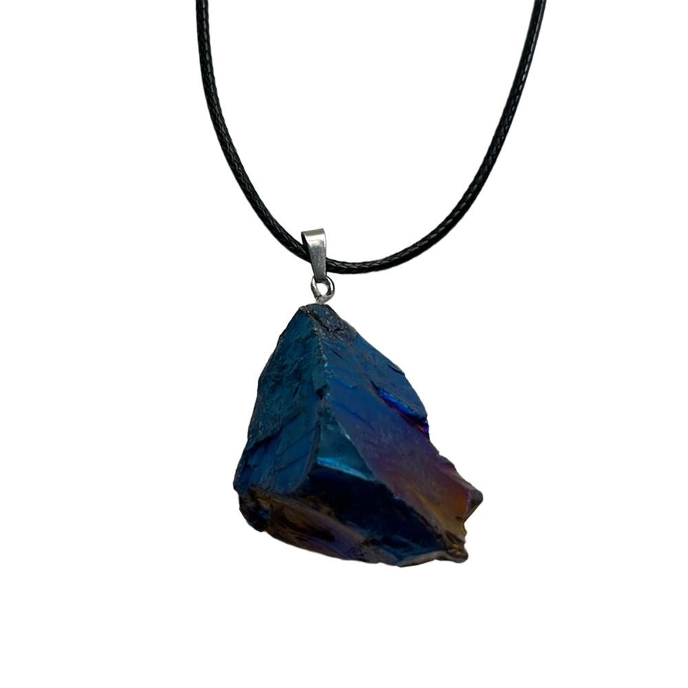 Electroplated Quartz Pendant