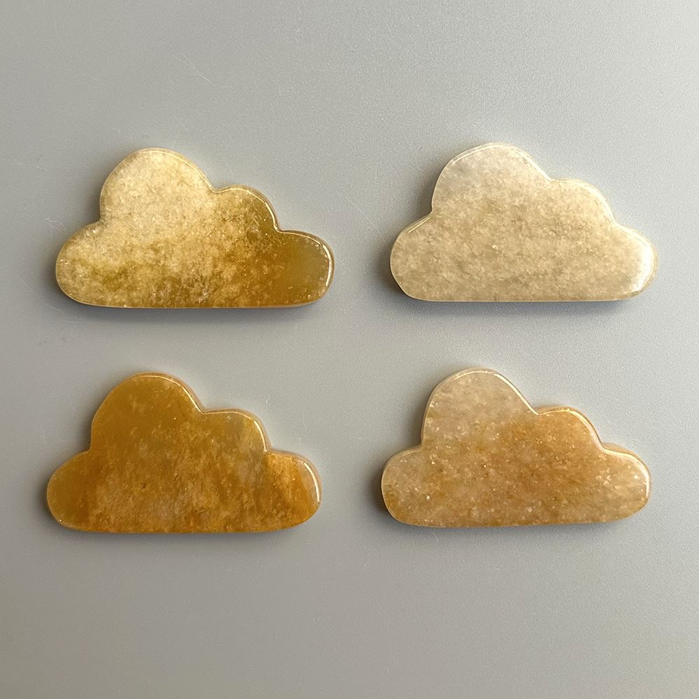 Crystal Cloud, 5x3x0.5cm, Yellow Aventurine