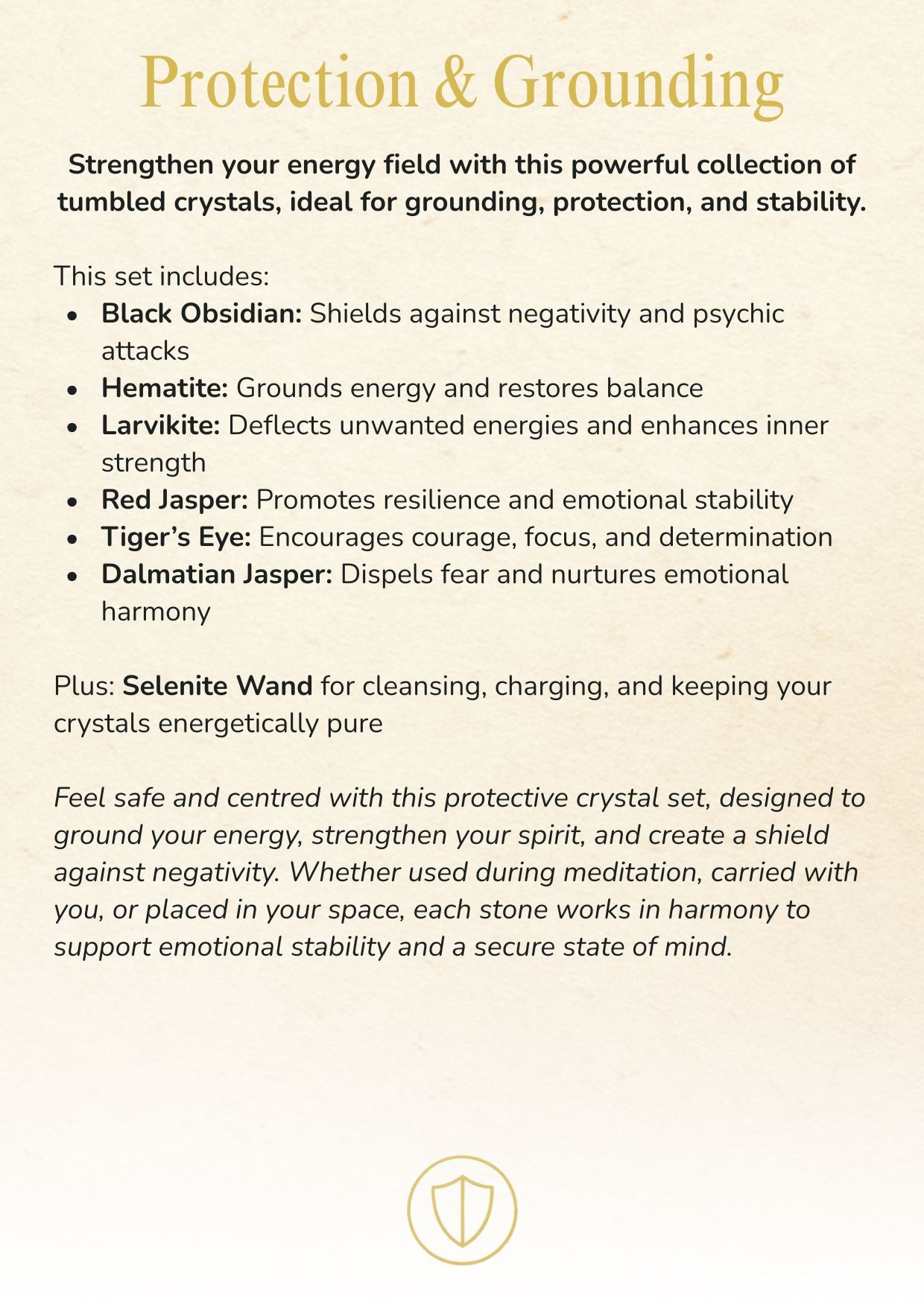 Tumbled Crystals & Selenite Set