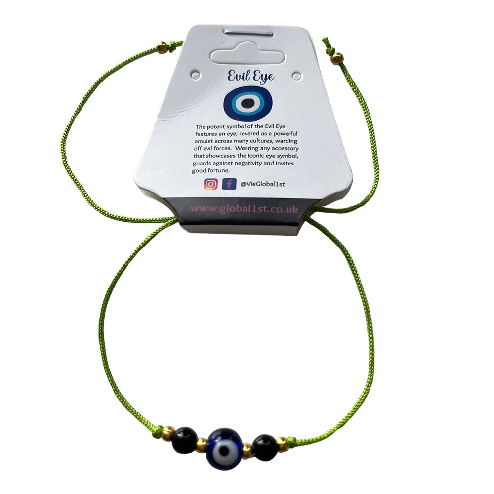 Evil Eye Black Beads Thread Bracelet