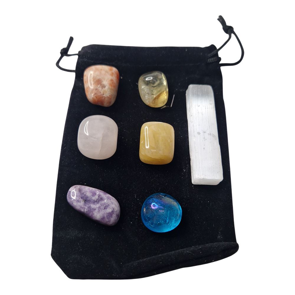 Tumbled Crystals & Selenite Set