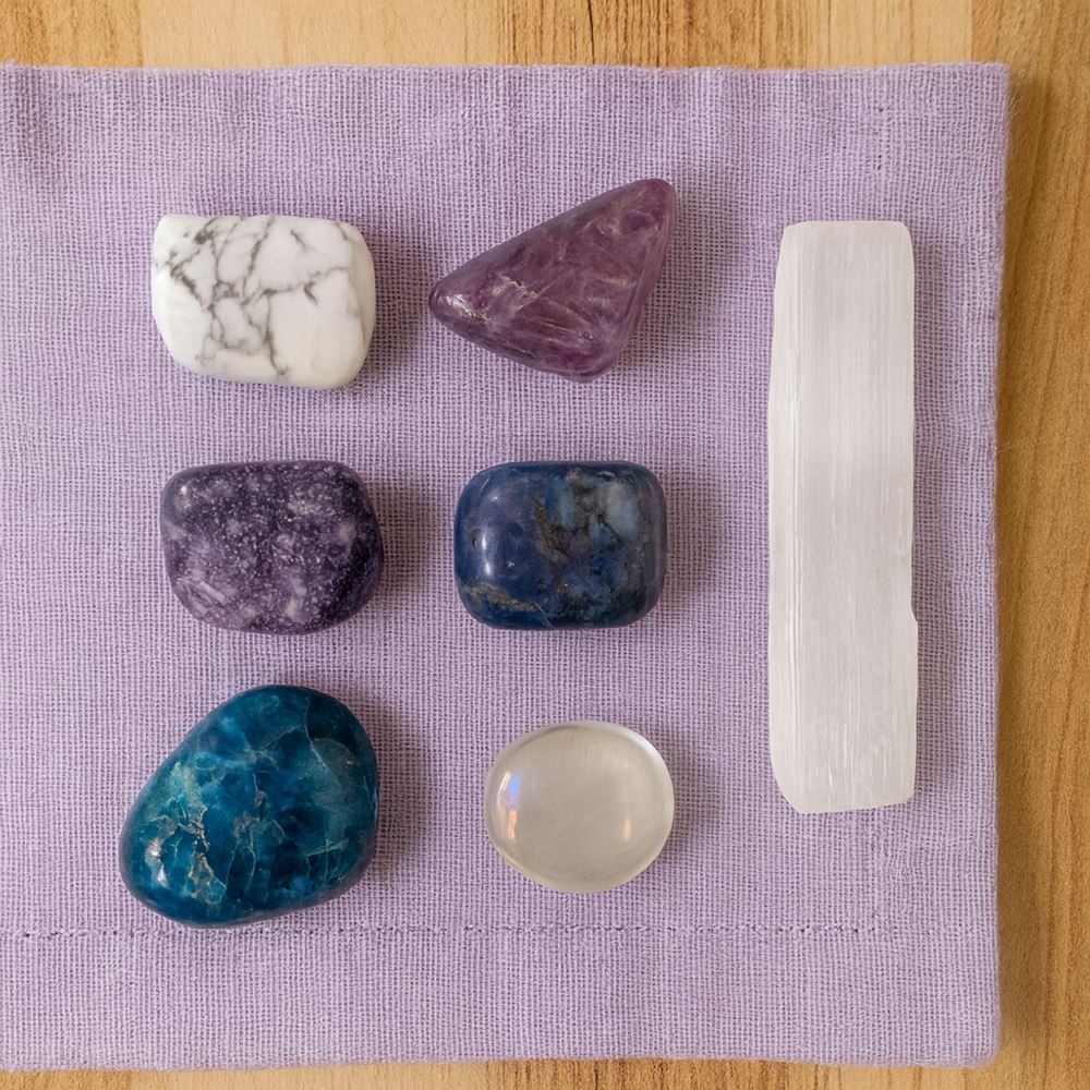 Tumbled Crystals & Selenite Set