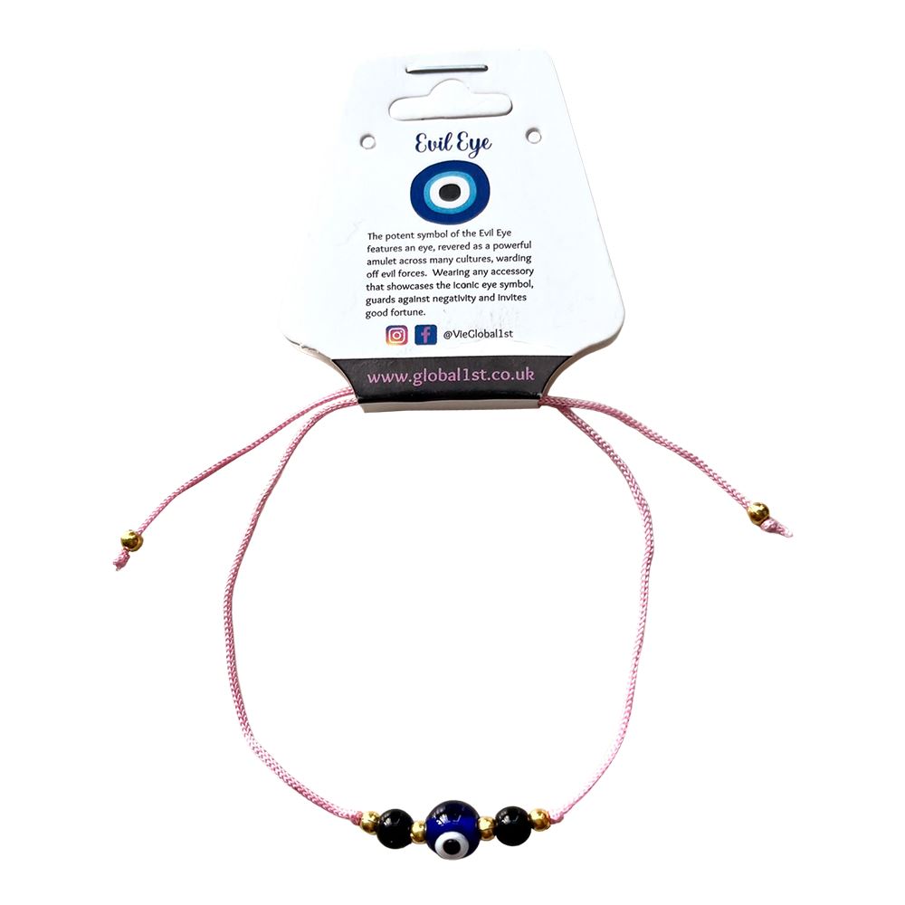 Evil Eye Black Beads Thread Bracelet