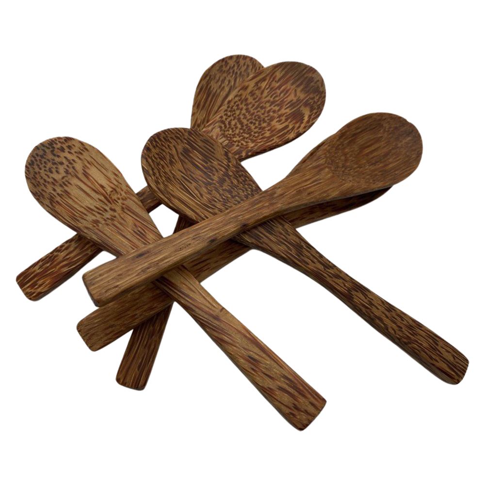 Coconut Wood Spoon, Set of 6, 15cm