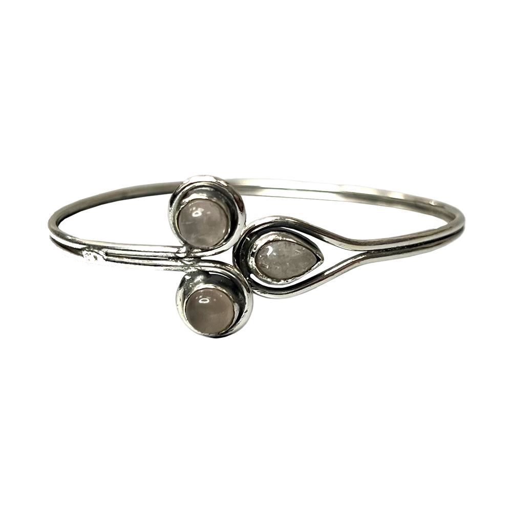 Silver Plated Adjustable Trinity Cuff Bangle