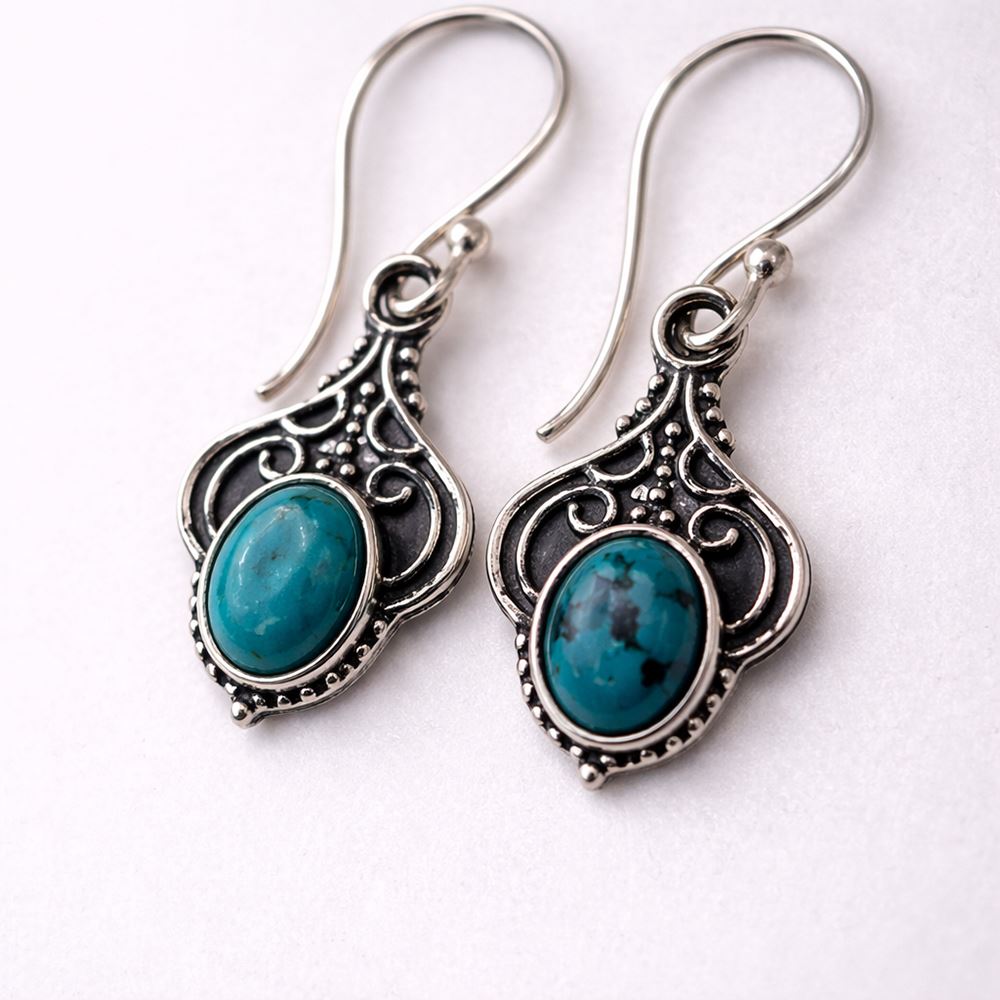 Silver-Plated Hanging Earwire Earrings (#02), 2x1cm