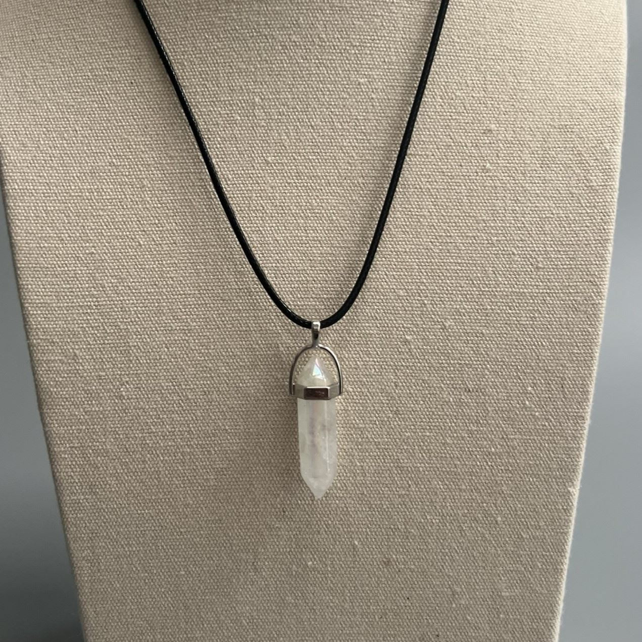 Double Point Pencil Pendant, Black String