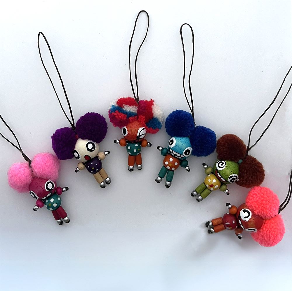 Hanging Poppet, Assorted Colour, Approx. 4-8cm