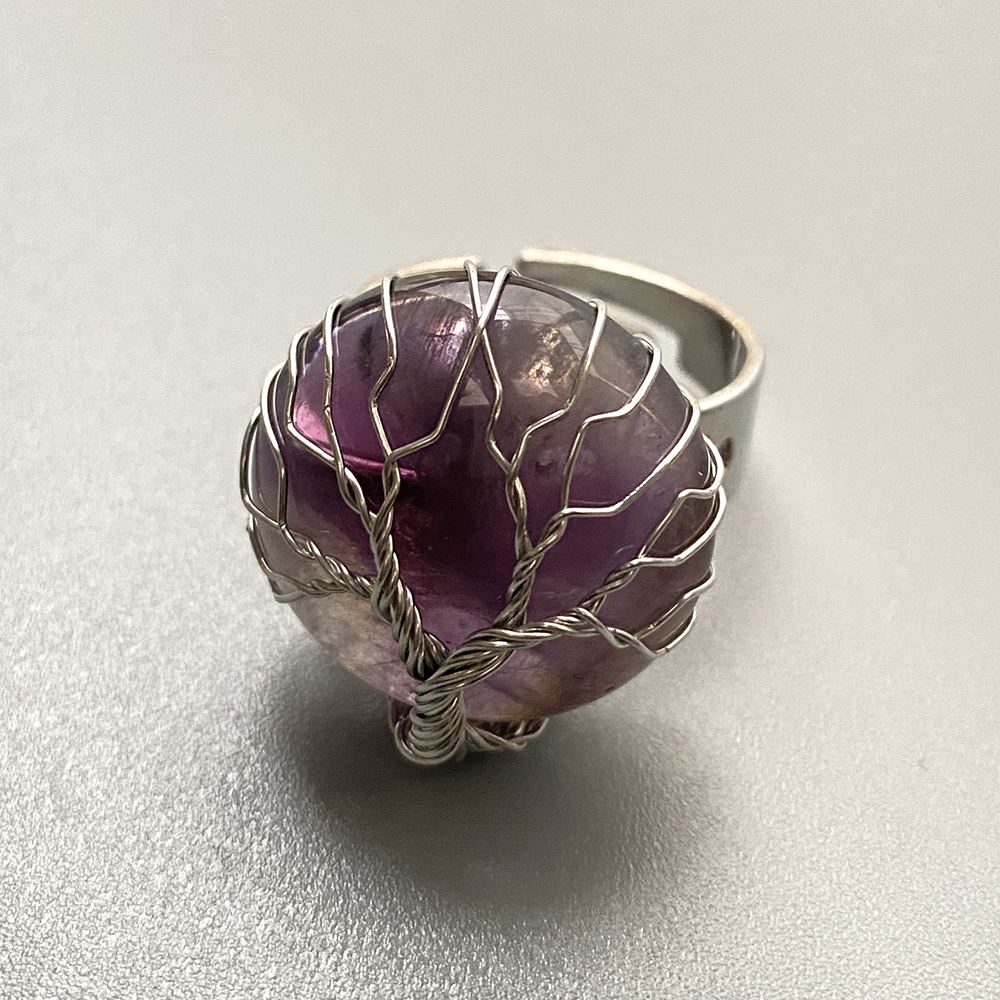 Wire Wrapped Tree of Life Ring, 2cm