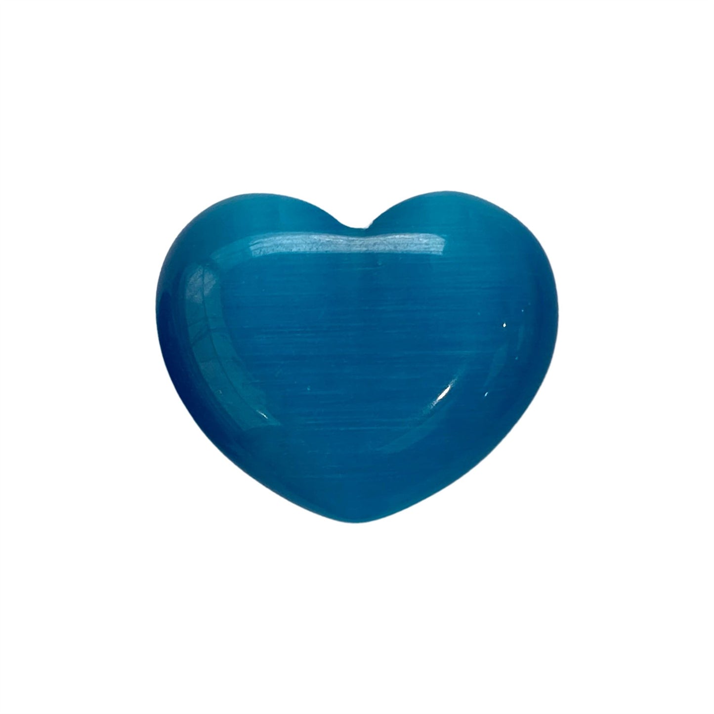 Cat’s Eye Glass Heart, 3x2.5x1cm