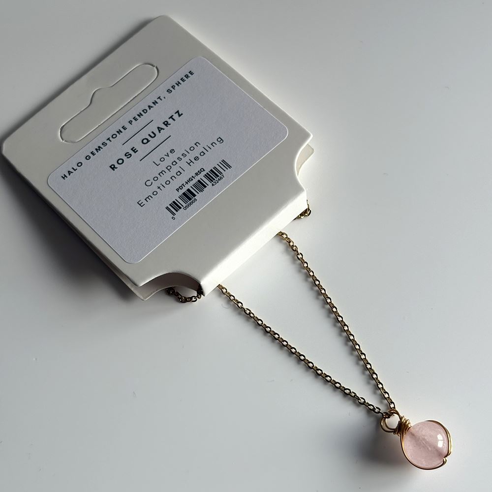Halo Gemstone Pendant, Sphere