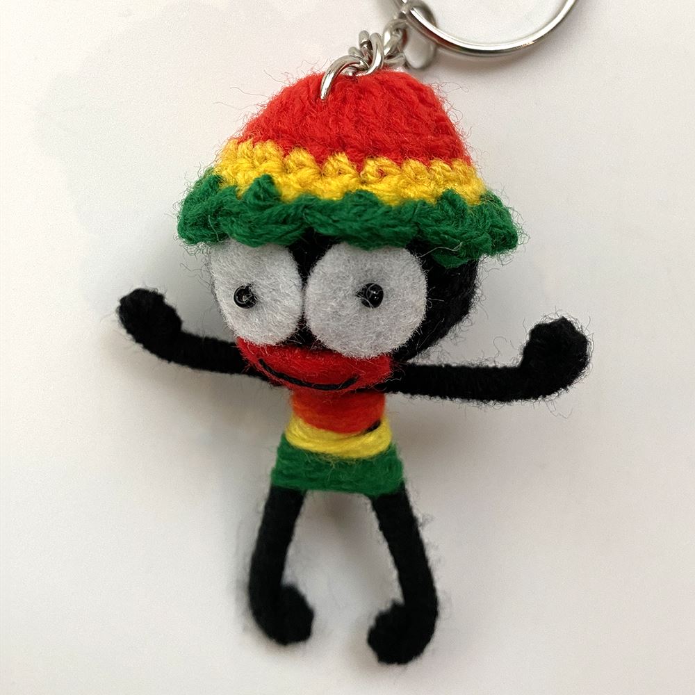 Voodoo String Doll Keychain, 7cm