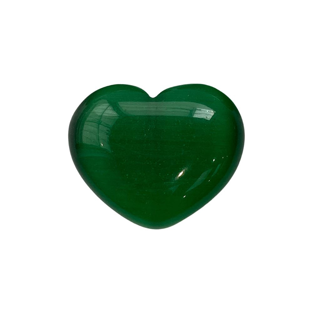 Cat’s Eye Glass Heart, 3x2.5x1cm