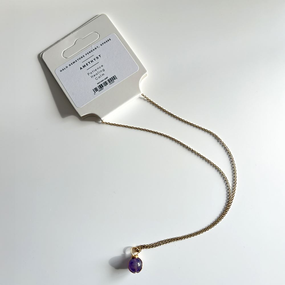Halo Gemstone Pendant, Sphere