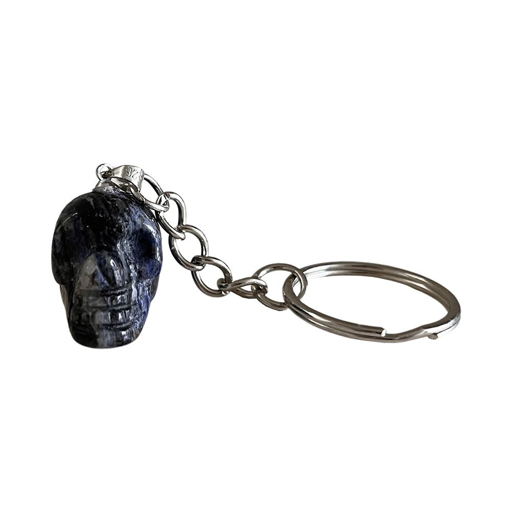 Crystal Skull Head Keychain, 2cm