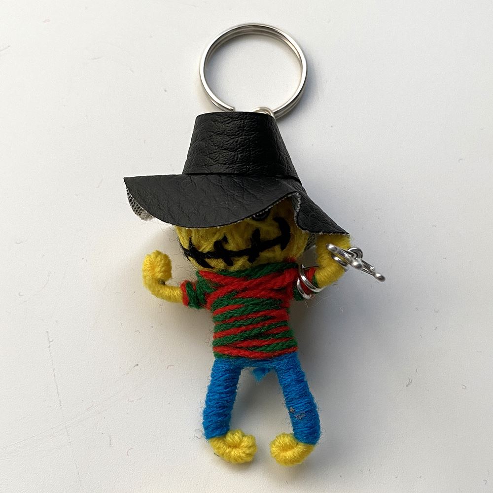 Voodoo String Doll Keychain, 7cm