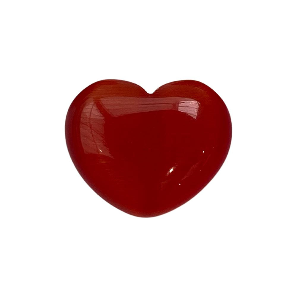 Cat’s Eye Glass Heart, 3x2.5x1cm