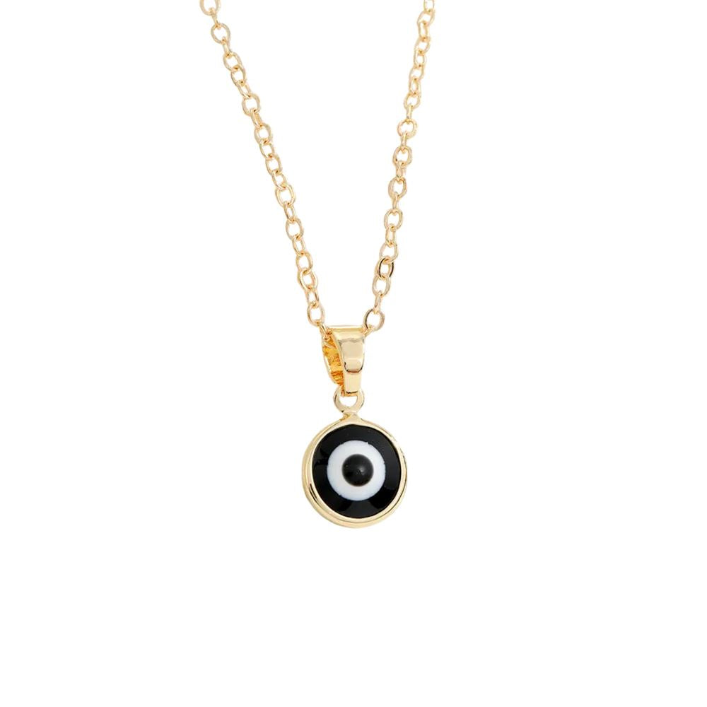Evil Eye Pendant With Gold Chain, Coloured Collection