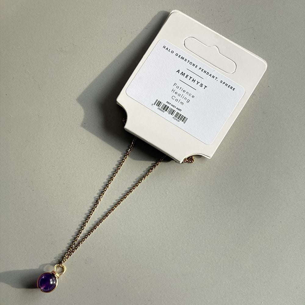 Halo Gemstone Pendant, Sphere