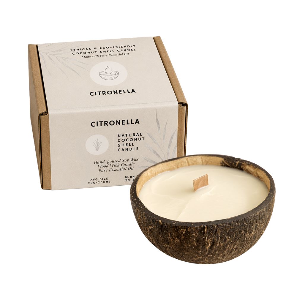 Coconut Shell Candle with Essential Oil