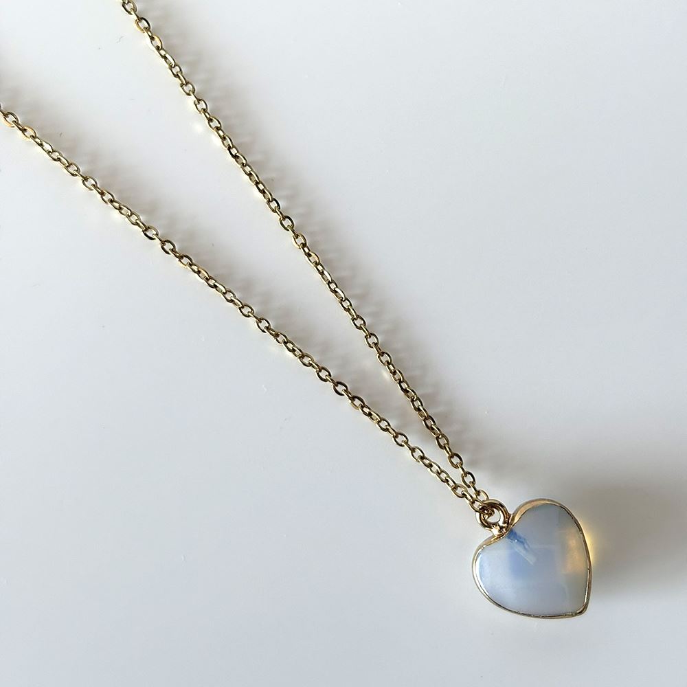 Halo Gemstone Pendant, Heart
