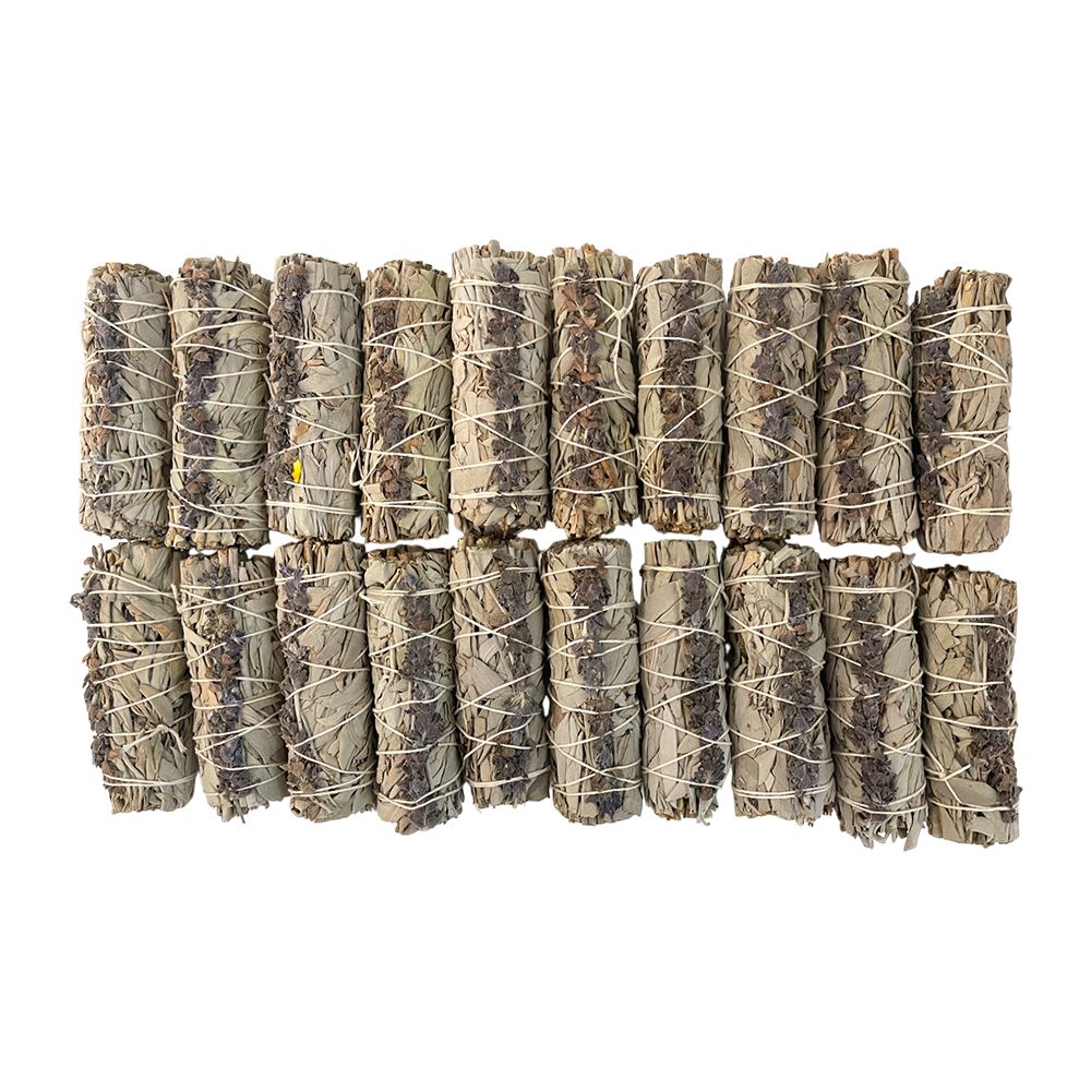 Smudge Stick, White Sage and Lavender 4", Pack of 20