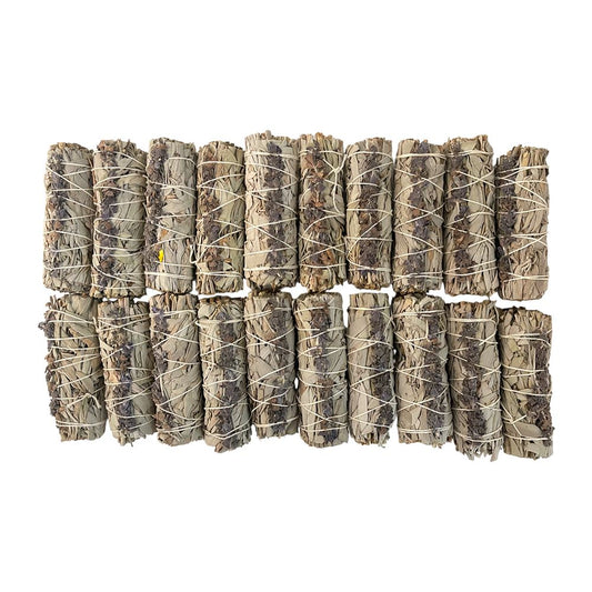 Smudge Stick, White Sage and Lavender 4", Pack of 20