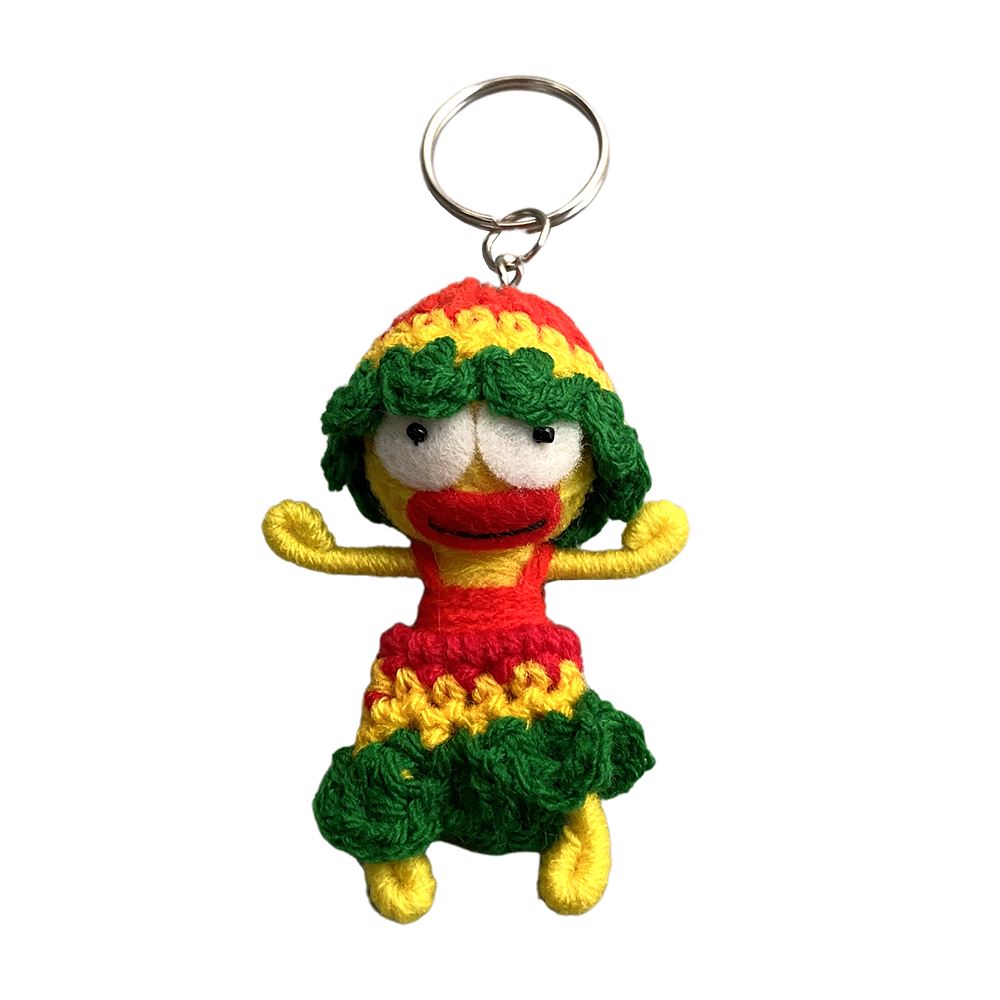 Voodoo String Doll Keychain, 7cm