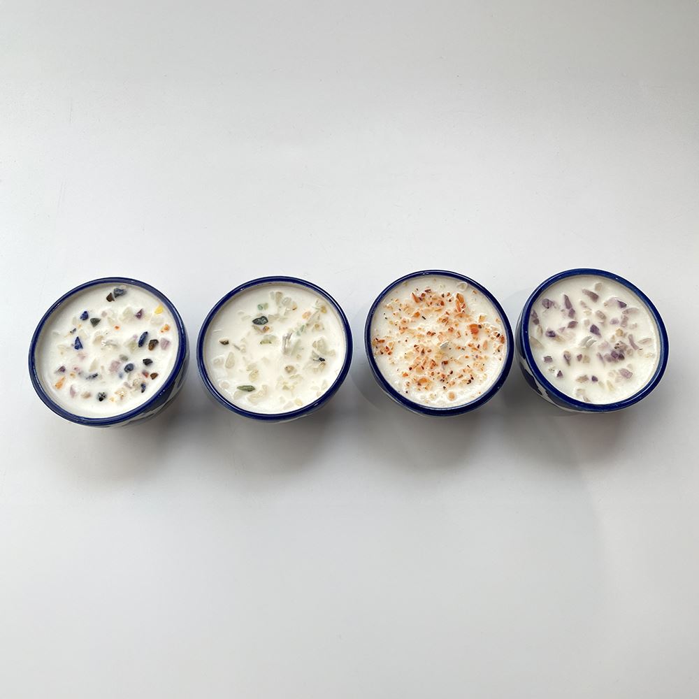 4 Mini Ceramic Bowl Candles