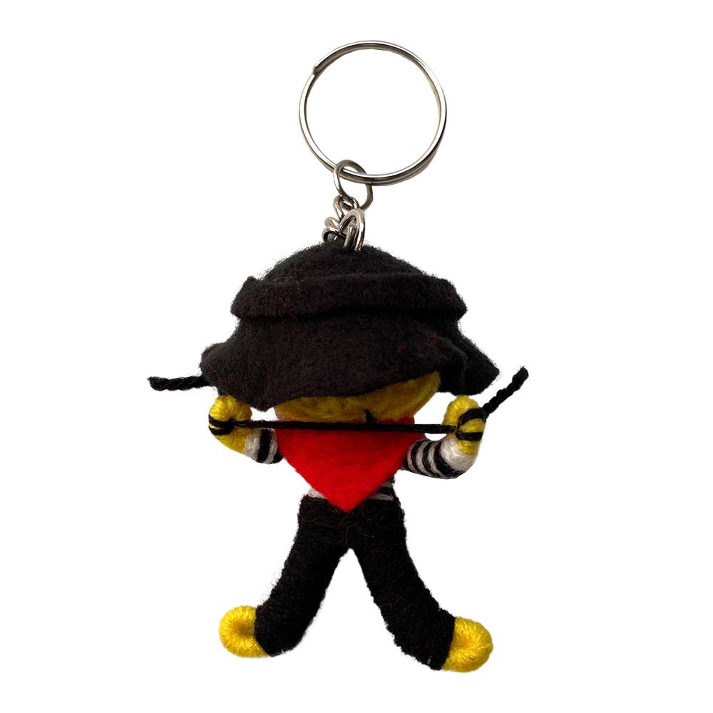 Voodoo String Doll Keychain, 7cm