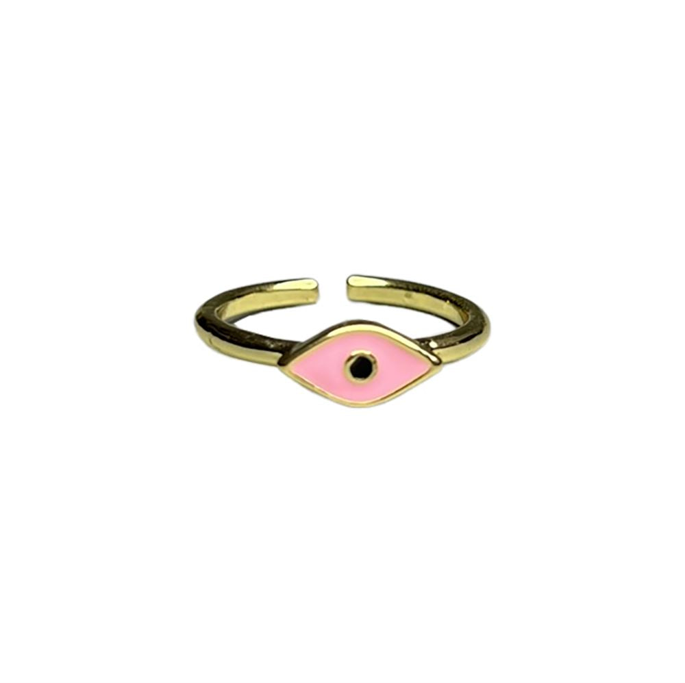 Evil Eye Ring, Gold, Iris (#7)