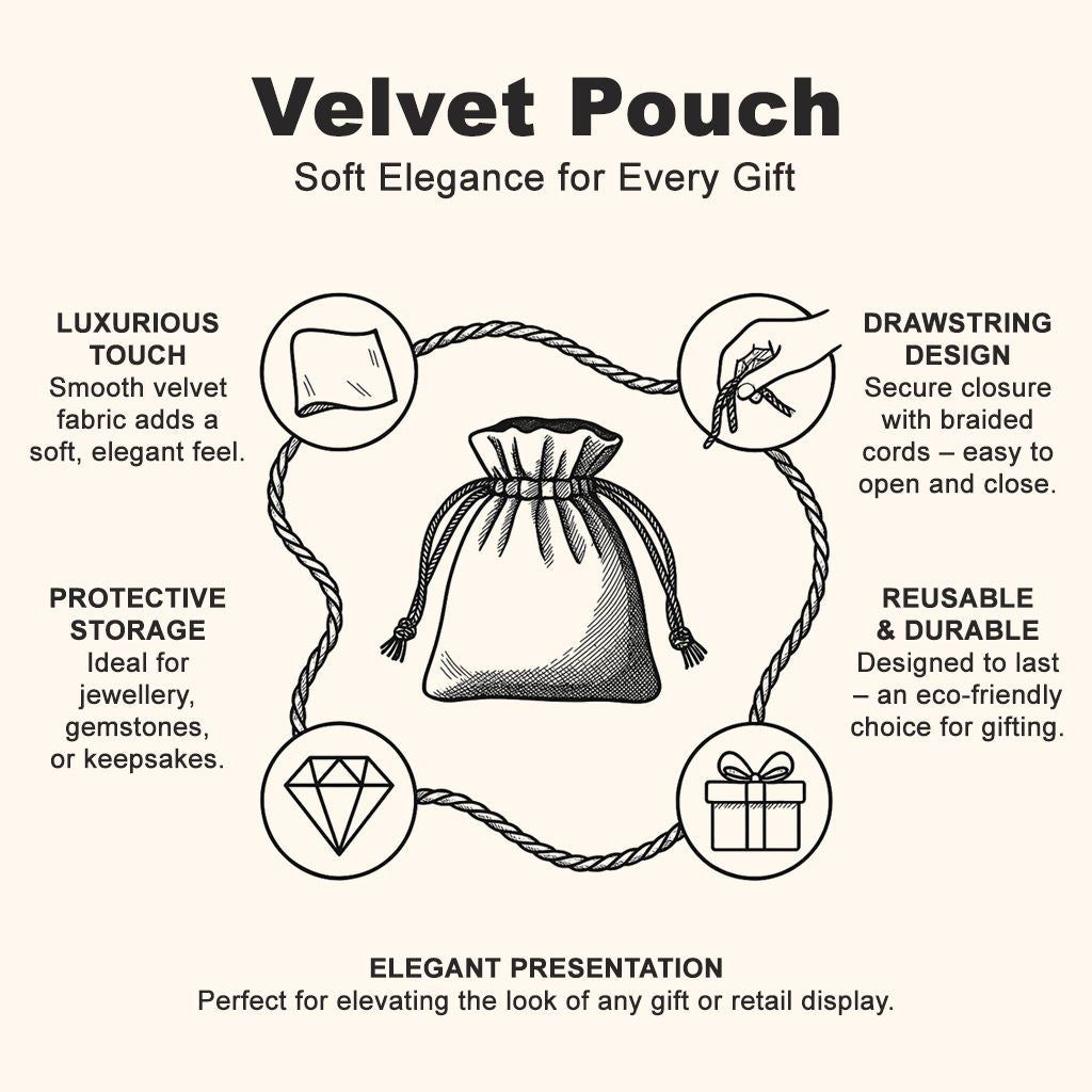 Velvet Pouches, Black, 15x10cm, Pack of 50