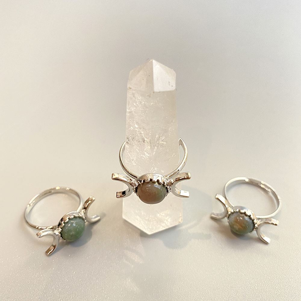 Adjustable Ring, 0.5cm Gemstone