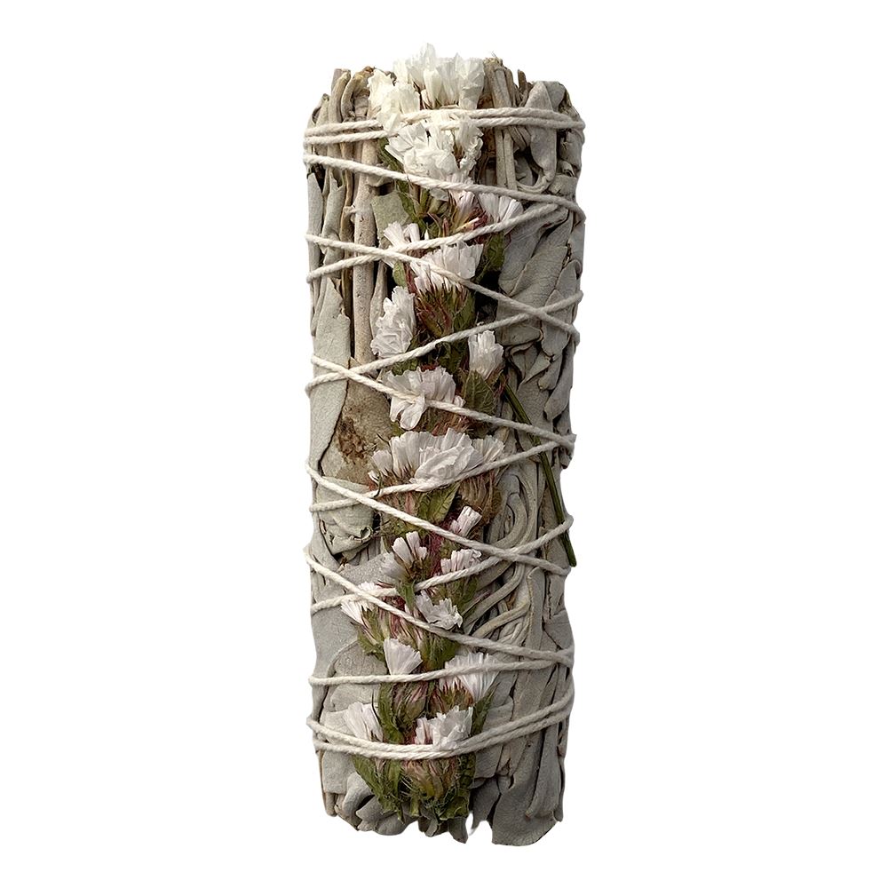 Smudge Stick, White Sage and White Sinuata 4"