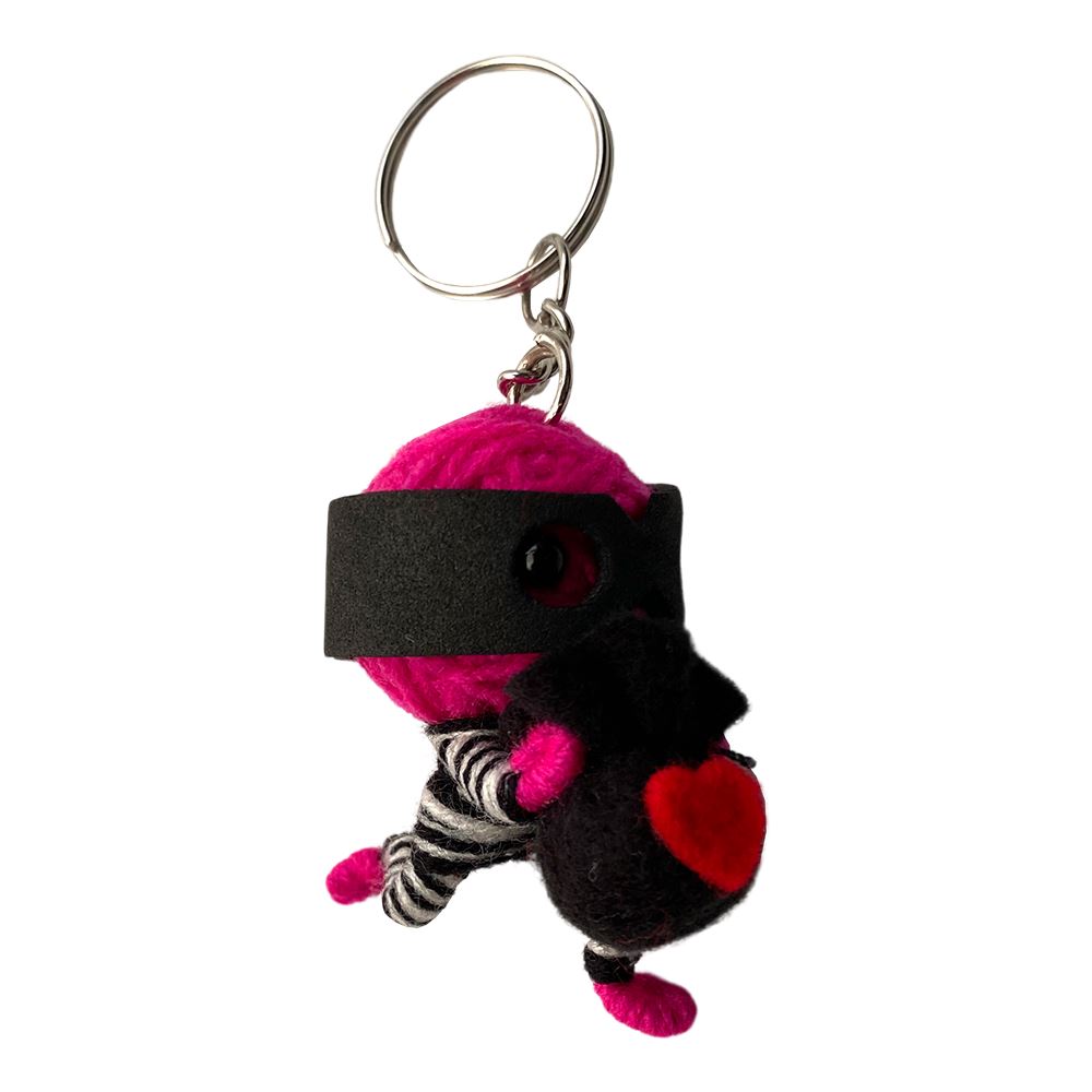 Voodoo String Doll Keychain, 7cm