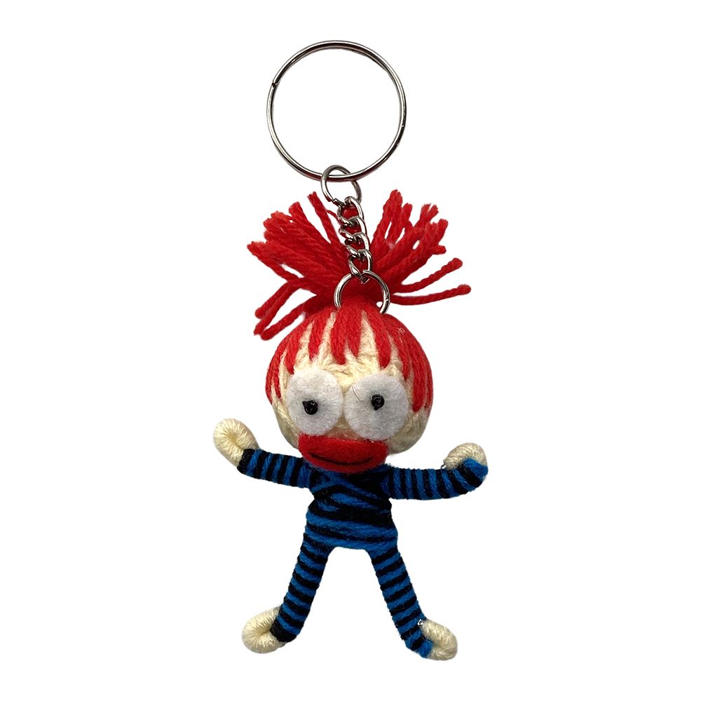 Voodoo String Doll Keychain, 7cm