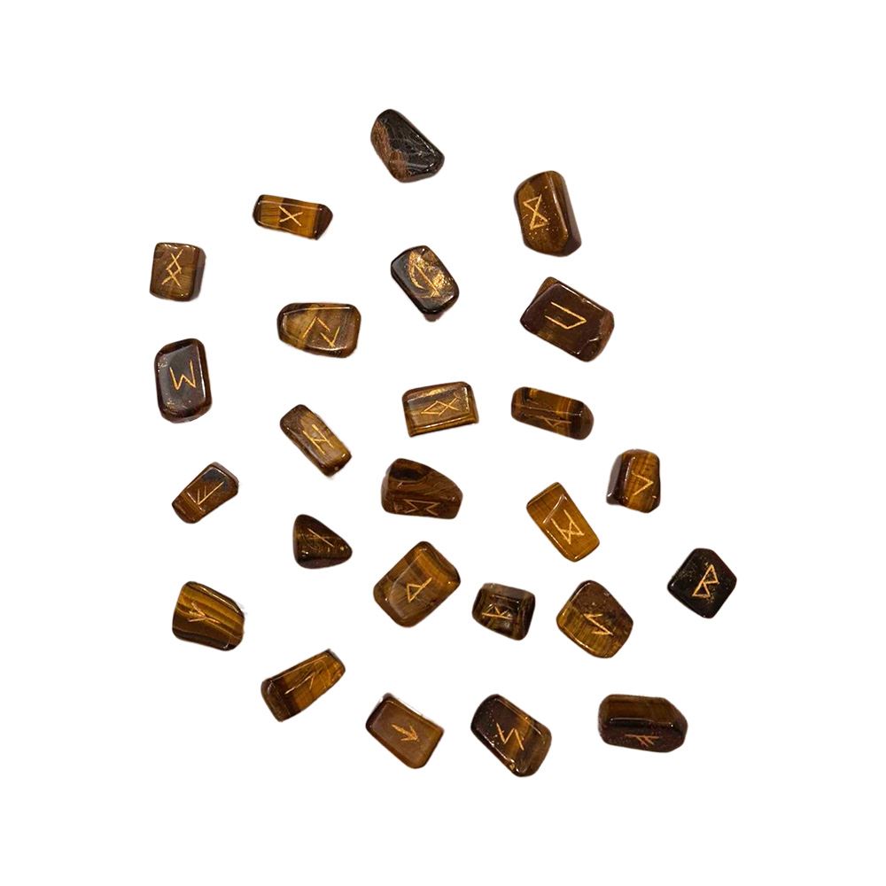 Rune Set with Pouch, 1-2cm