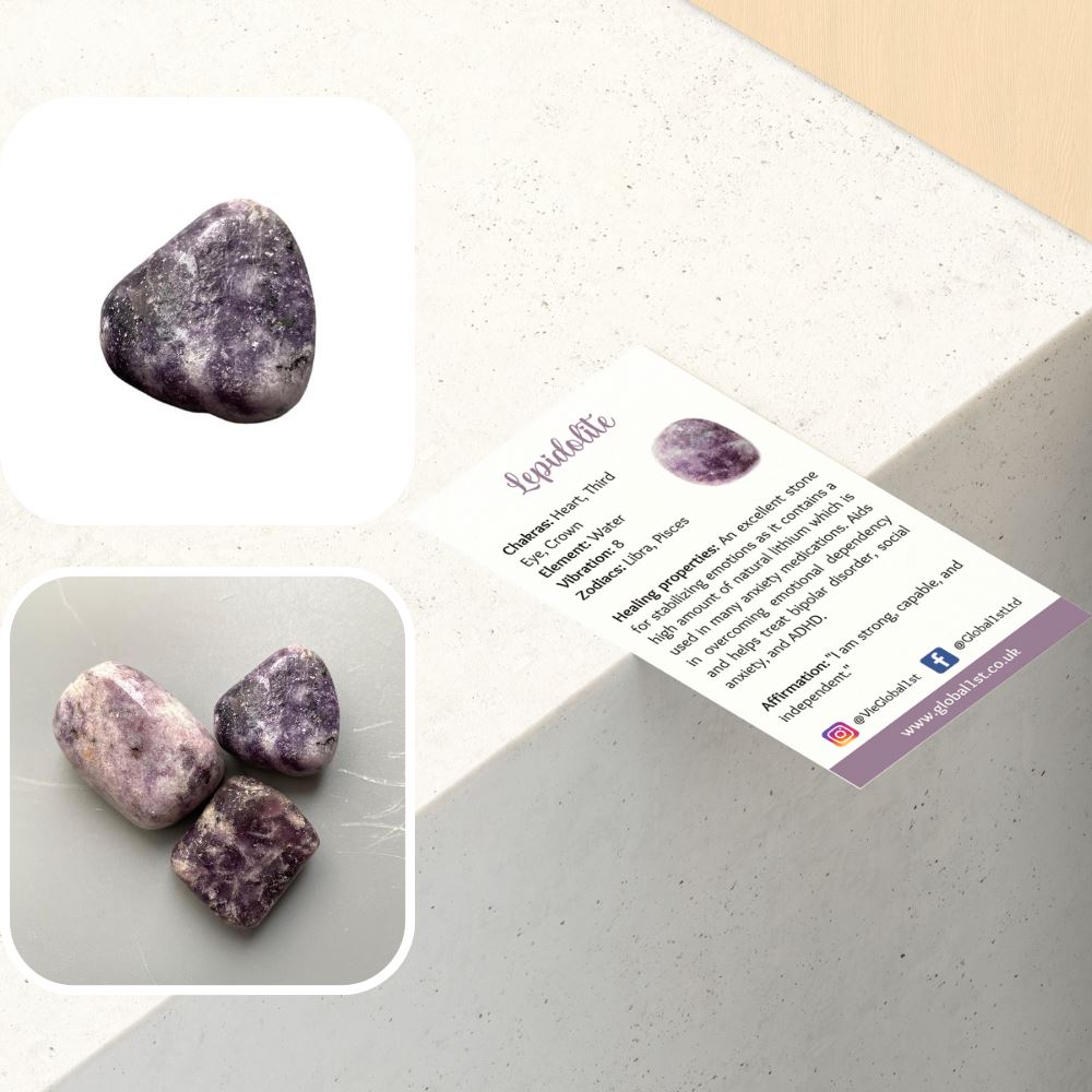 Tumbled Crystals, Pack of 6
