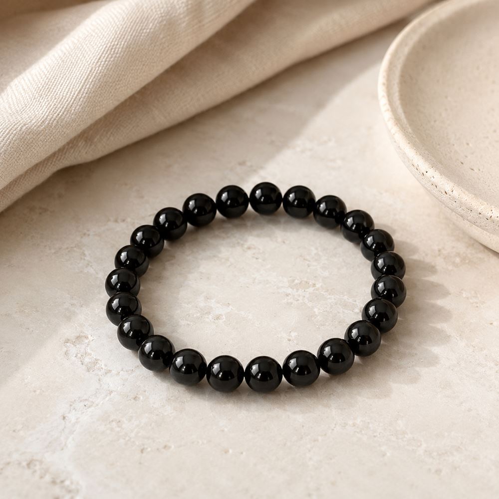 AAA Crystal Bracelet, 8mm, Black Tourmaline