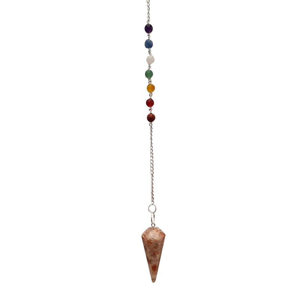 Pendulum with 7 Chakra Beaded Chain