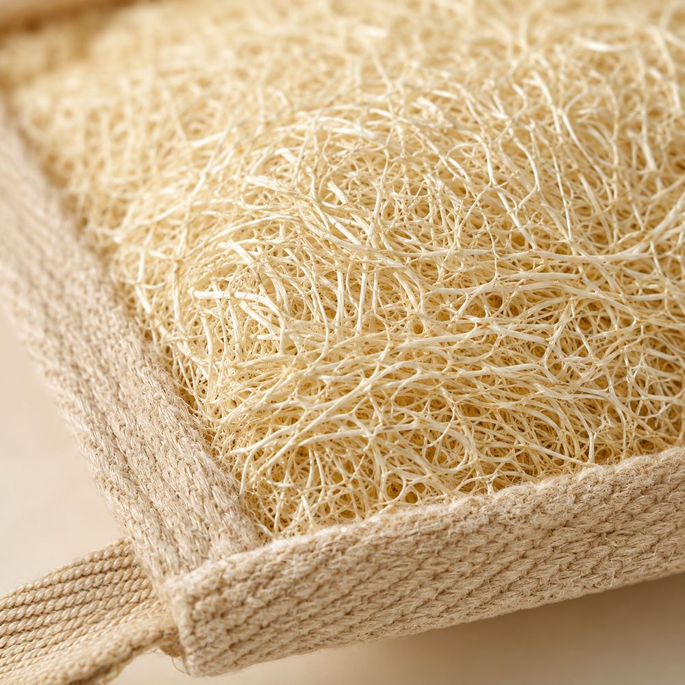 Natural Loofah Back Scrubber, 28x8cm