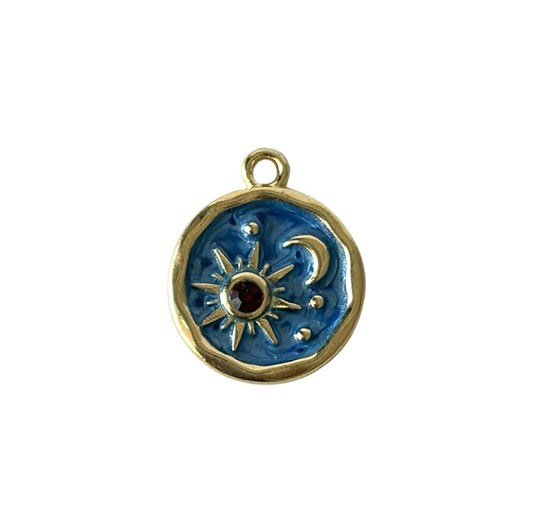 Sun & Moon Enamel Charm
