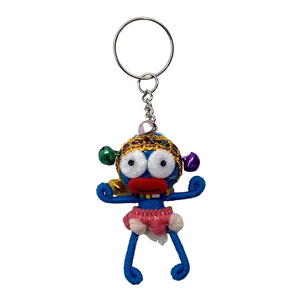 Voodoo String Doll Keychain, 7cm