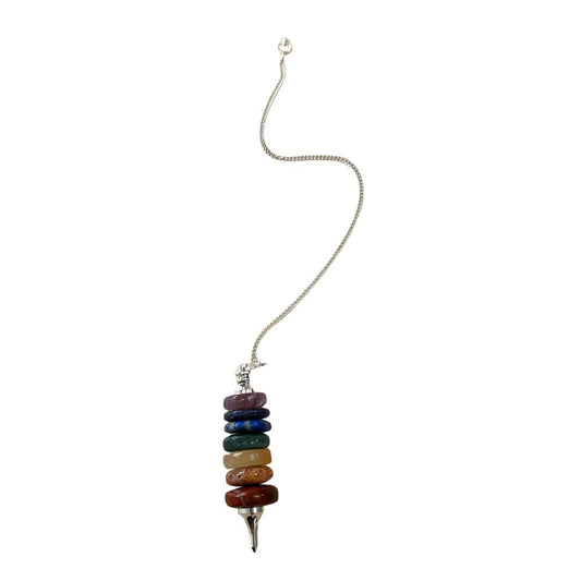 7 Chakra Disc Pendulum, 4x1.5cm