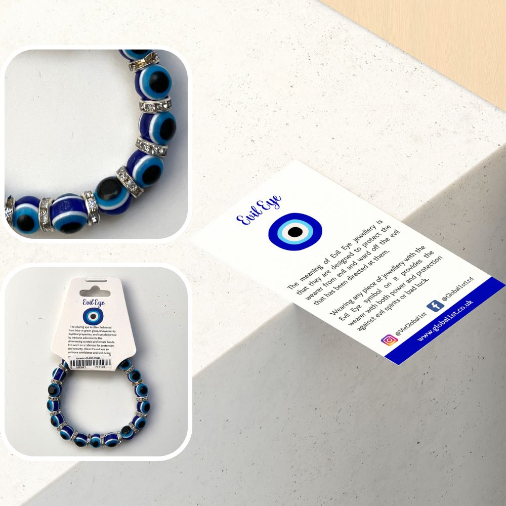 Evil Eye Bracelet, Resin, Blue