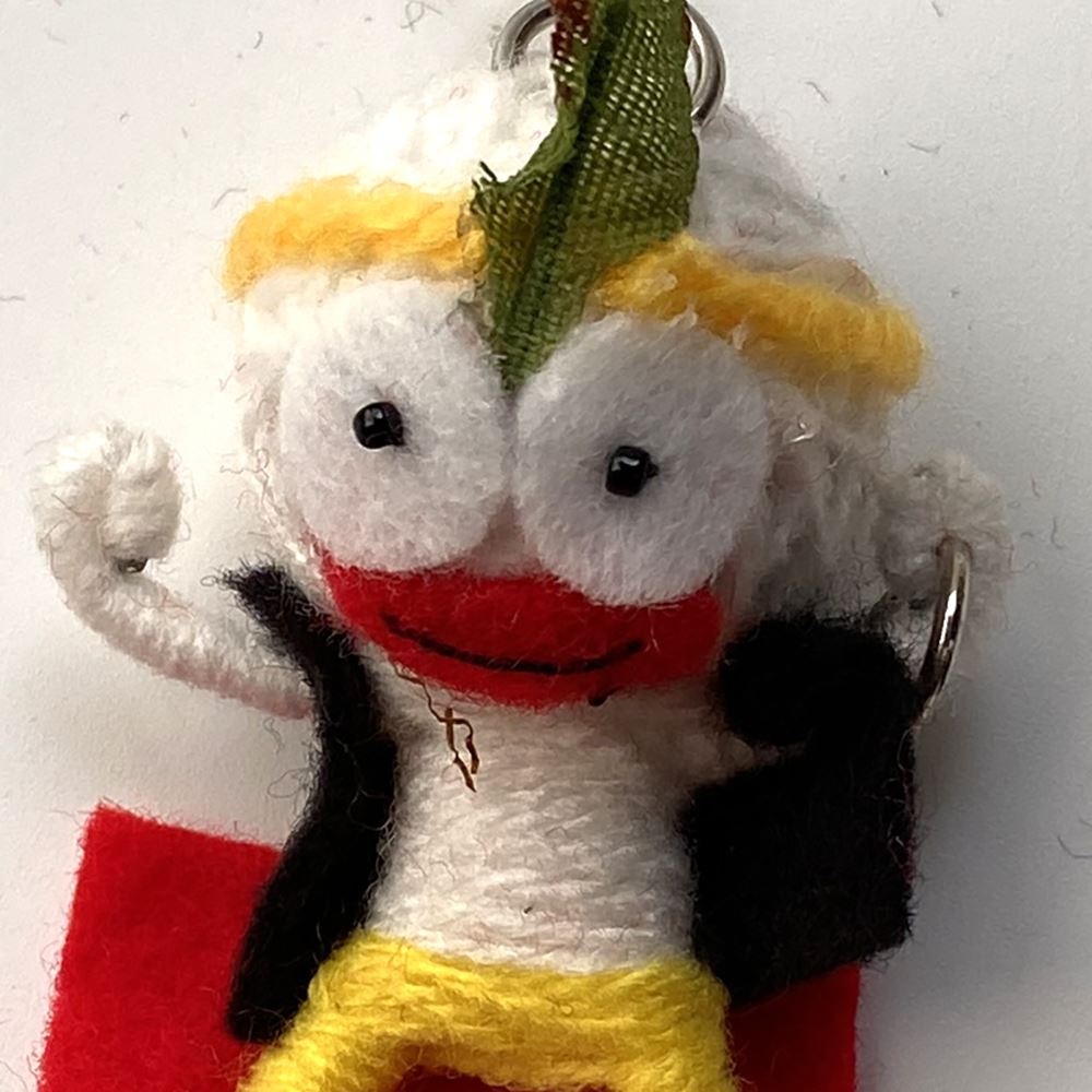 Voodoo String Doll Keychain, 7cm