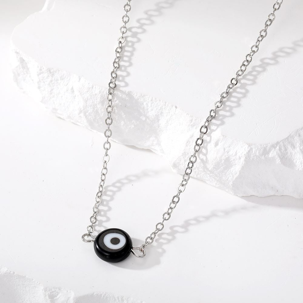 Evil Eye Tiny Pendant With Silver Chain